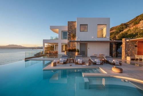 Agia Pelagia Villa | Lady Sea 6 Bedroom Villa with Heated Pool & Private Beach Access