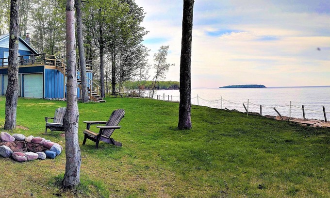 Au Train Cabin | Lake Superior Lodge w/Private Lakefront Large Deck, Island Views, Pictured Rocks