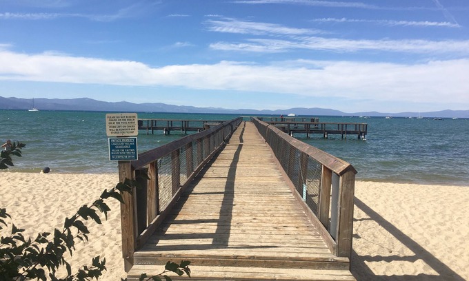 South Lake Tahoe Condo | Lake Views! On the Beach! Community Pool/Hot Tub, Centrally Located (LLC1239)