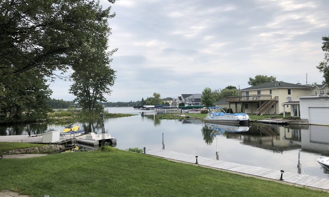 Enchanted Hills House | Lake Wawasee waterfront home overlooking Johnson's Bay. New Renovations for 2024