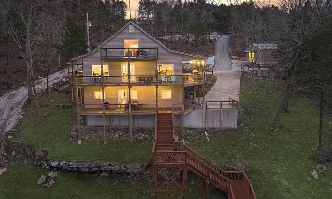 Kimberling City House | Lakefront Access with Tiki Bar, Hot Tub, Kayaks, and Stand Up Paddleboards