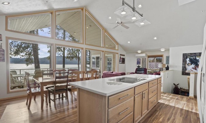 Worley House | Lakefront Cabin Retreat with Stunning CDA Views