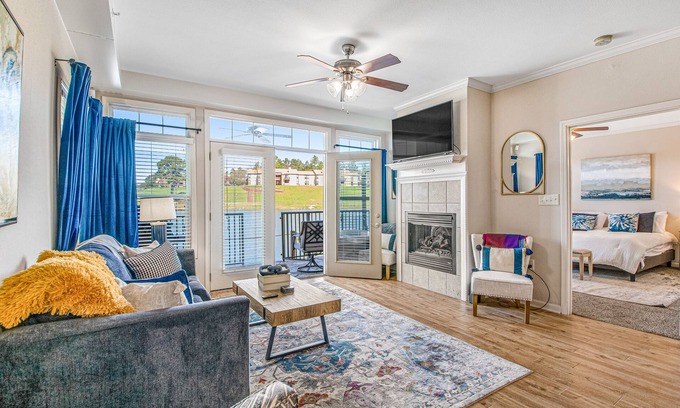 Hot Springs Apartment | Lakefront condo with dock, lake views, firepit, dock, & fireplace - dogs OK