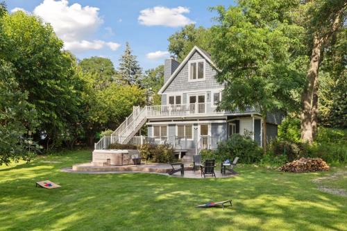 Ramsey County House | Lakefront Getaway- Hot Tub, Firepit & Fireplaces! home