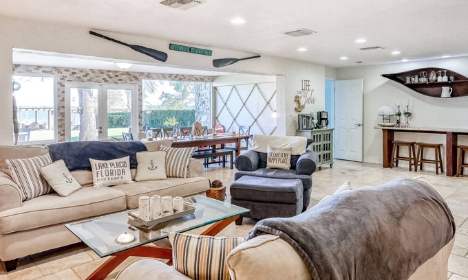 Lake Placid House | Lakefront Home w/Patio, Gas Grill, Kayaks, Gazebo, Lake Views, Firepit, & A/C