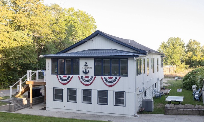 Michigan City House | Lakefront home! Water view from the house. Less than 3 minutes stroll to beach!
