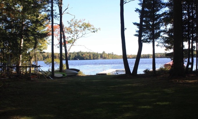 Rhinelander House | Lakefront property with pier on Third Lake of the Moen Chain , Rhinelander