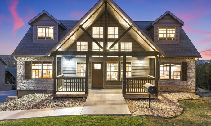 Indian Point House | Lakeview Escape with Zero Entry Pool & Boat Slip