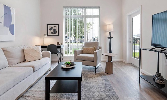 Florida Center Apartment | Landing | Beautiful 1BD, Game Room, Yoga Studio