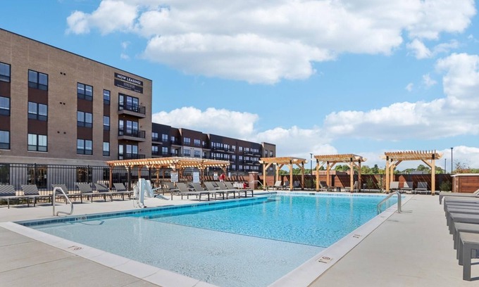 McCordsville Apartment | Landing | Stunning 1BD, Courtyard, Rooftop Lounge