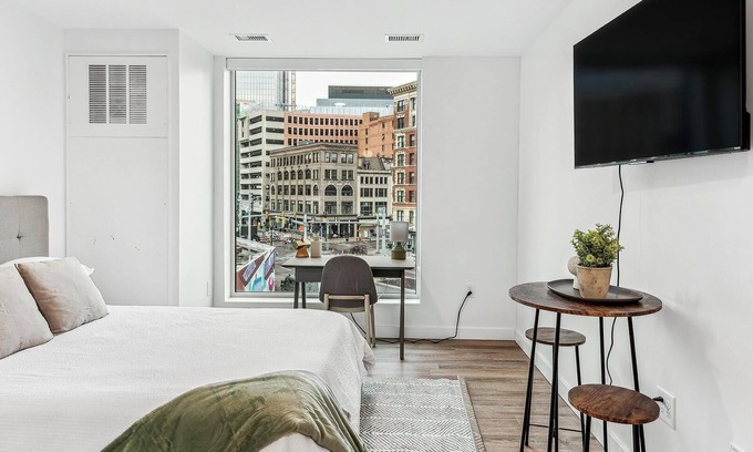 Greektown Historic District Apartment | Landing | Stunning Studio, Gym, Clubhouse