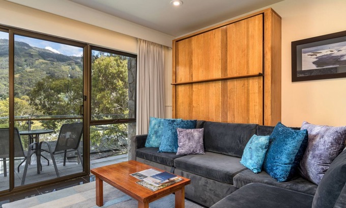 Thredbo Apartment | Lantern 05-Balcony nestled in the beautiful Snowy Mountains.