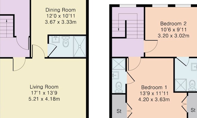 Archway Apartment | Large 2 bedroom, 3 bathroom apartment moments from tube and Whittington Hospital