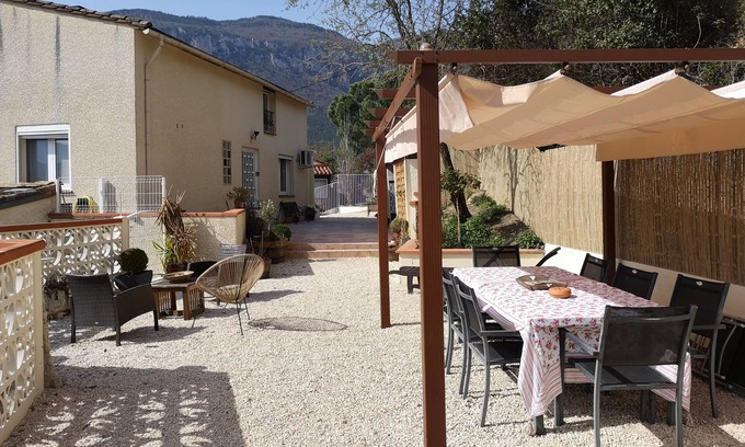 Ginoles Apartment | Large air conditioned two bedroom apartment with garden and stunning views