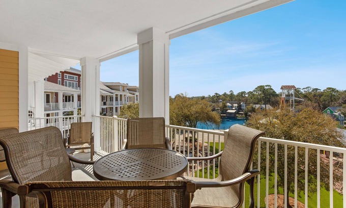 Baytowne Wharf Condo | Large Balcony ~ Bayside Gated Resort ~ Full Kitchen ~ Resort Pool