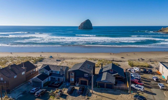 Pacific City House | Large Beachfront Home, Steps to Sand, Amazing Views from the Deck or Inside!