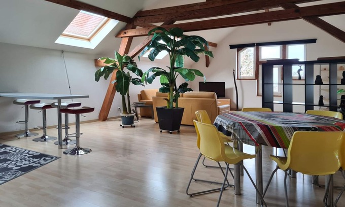 Saint-Nabor Cottage | Large bright loft + bedroom in old barn on the wine route