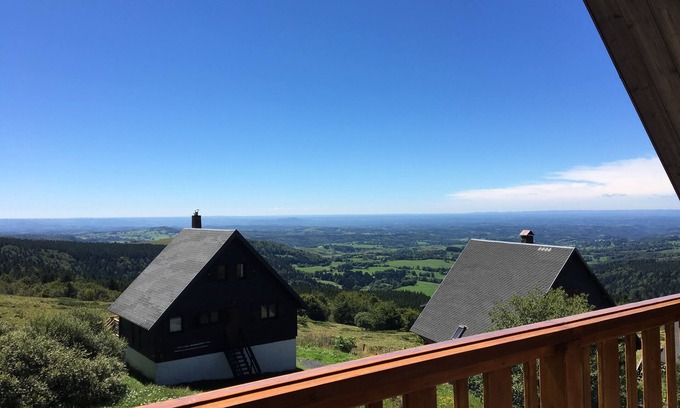 Chastreix Ski Chalet | Large chalet - South-facing, view of the Cantal - Sleeps 15, at the foot of the slopes