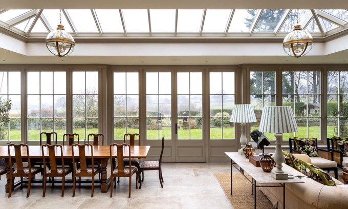 Shere House | Large family home in stunning setting, wonderful views, pool, tennis court