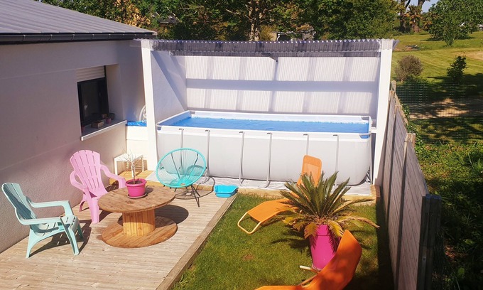 Kerlaz House | Large ground floor with heated pool
