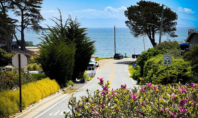 Eastside Santa Cruz House | Large Home on Quiet Street Steps from Sunny Cove Beach, Private Pickleball Court