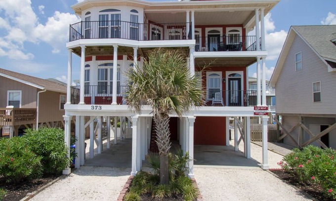 Ocean Isle Beach House | Large Home with Beach Views and Pool and elevator