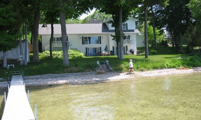 Cheboygan House | Large Lakefront Home on Burt Lake, ICE FISHING Hunting, fishing snow sking golf