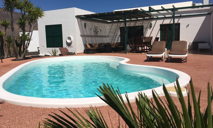 Playa Blanca Villa | Large Luxury Private Detached Villa with heated Pool, Free Wi-Fi