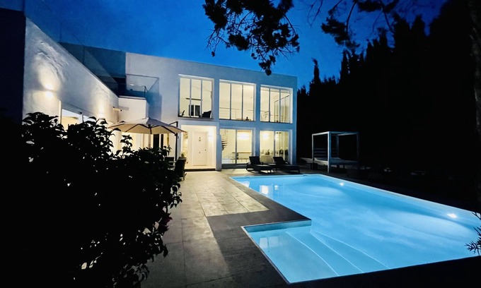 Sant Antoni de Portmany Villa | Large Modern Villa, Private Pool & Garden, Close to San Agustin & San Antonio