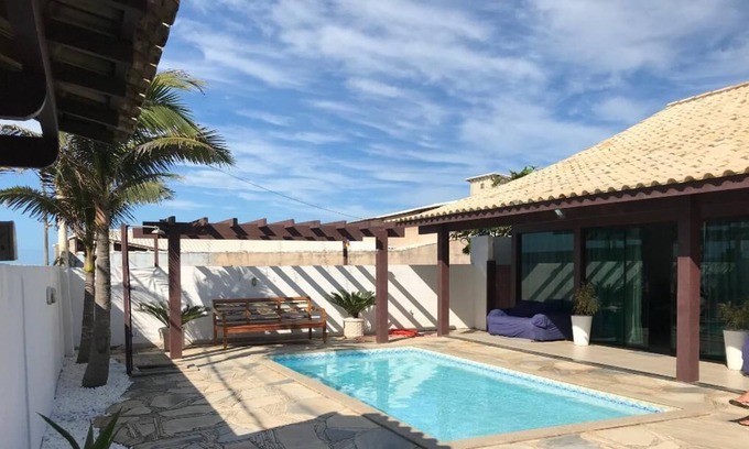 Sao Vicente de Paula House | Large Modern Beach House with Pool, Barbecue Area, Lounge and Relaxing Area.