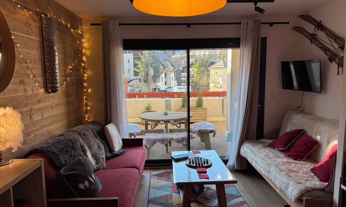 Saint-Etienne-de-Tinee Apartment | Large terrace, ideally located with Mountain Views in a Family friendly village.