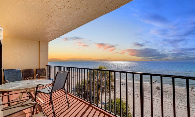 Madeira Beach Condo | 🌅 Las Brisas #305 — Updated 3BR Gulf Front Condo with Balcony & Room for 10
