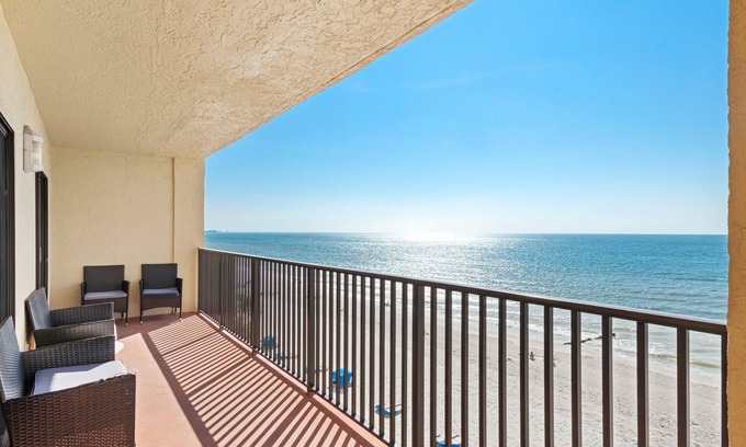 Madeira Beach Condo | 🌊 Las Brisas #407 — Spacious 3BR Gulf Front Condo with Balcony & Beach Views