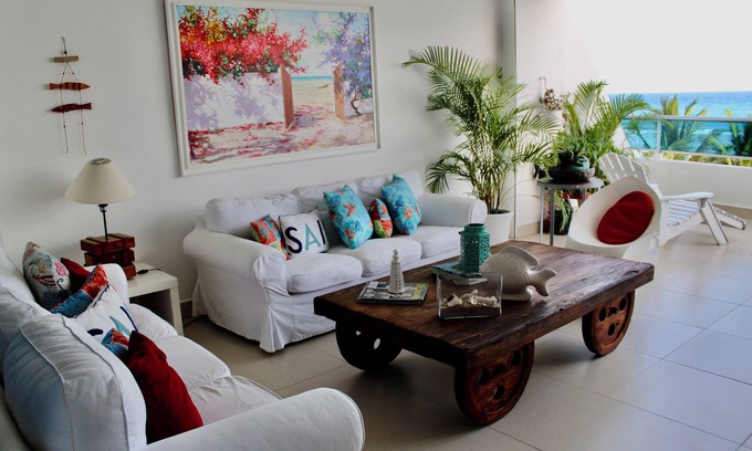 Guayacanes Apartment | LasOlasTower-JuanDolio 2BR-6Pax-3Bds-WiFi-HugeTerrace-LowerPenthouse