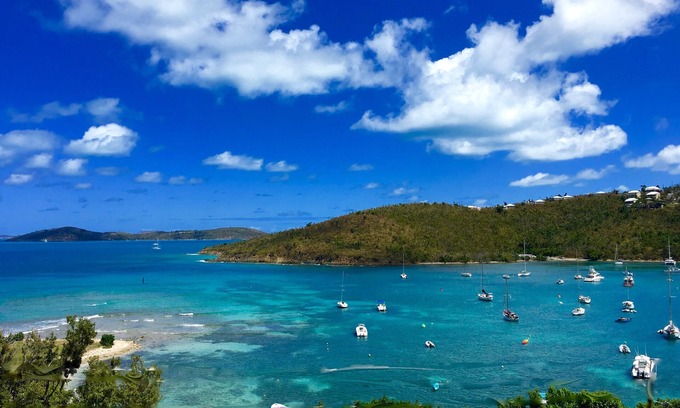 Estate Enighed Condo | Lavender Hill Penthouse with Big Views of Cruz Bay Beach, Reefs & Islands Beyond