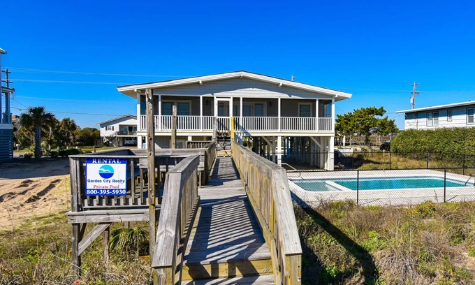 Garden City House | Lazy O - Four Bedroom, Three 1/2 Bath Oceanfront Home with Private Pool