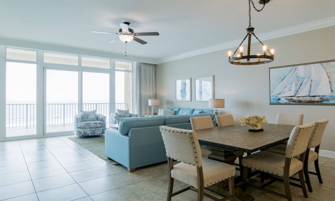 Orange Beach Condo | LAZY RIVER! BEACHFRONT! 3BR Beauty! Parking Level!