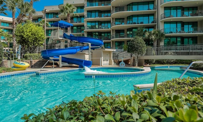 Orange Beach Condo | Lazy River! Sleeps 10! Bayfront Condo!