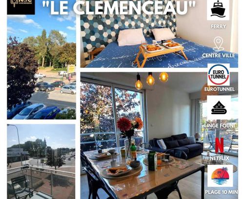 Calais City Center Apartment | Le Clemenceau appart-Calais Nord-balcon-plage