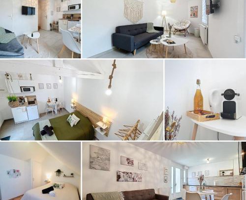 Quartier Saint-Clement - Jardin des Plantes Apartment | Le Jardin des Plantes Rouen Studios et F2 au calmes, Terrasse, stationnement gratuit