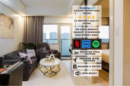 Bonifacio Global City Apartment | Le Martell 1BR BGC Condo Unit - Infinity Pool & Gym Access with 360 City View