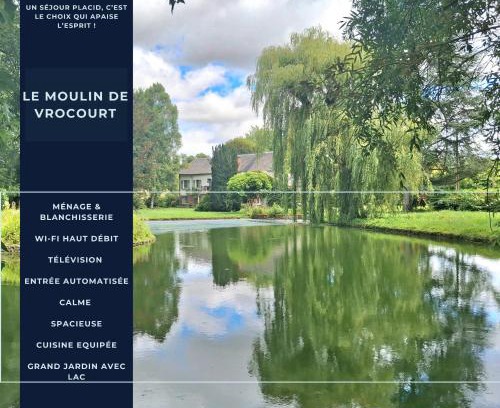 Vrocourt Apartment | Le Moulin de Vrocourt - Très Grand Jardin et Lac