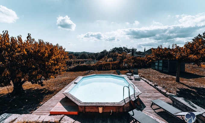 Issirac Villa | Le nid des Grands Ducs Villa Avec Piscine Pour 8 Personnes