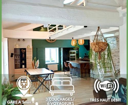 Villefranche-sur-Saone Apartment | Le Nid Tropical Proche gare