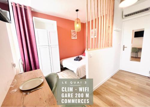Agen Apartment | LE QUAI 3 - Studio neuf LUMINEUX CALME - CLIM - WiFi - Gare à 200m