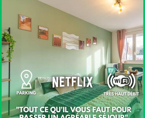 Valenciennes Apartment | LE REFUGE - NETFLIX I WIFI HAUT DEBIT I PARKING - Confort & Cosy