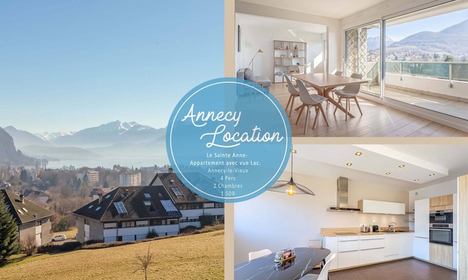 Annecy-le-Vieux Apartment | Le Sainte Anne- appartement avec vue Lac.