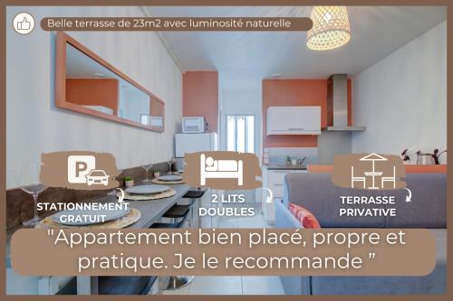 Bourg-en-Bresse Apartment | “Le Terracotta” Terrasse -Centre ville- Cosy