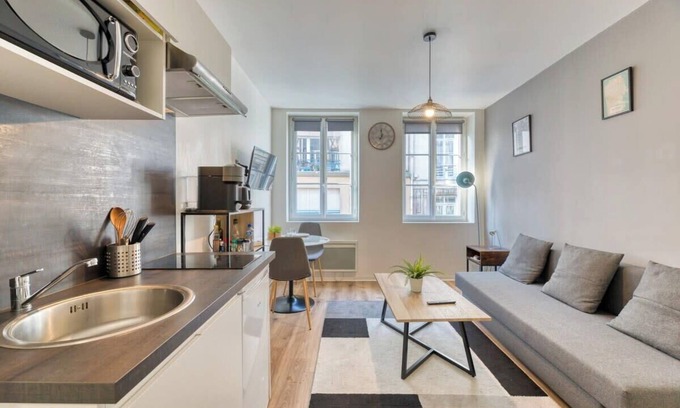 Gare-Jouvenet Apartment | Le Thibaut : studio rénové au coeur de Rouen