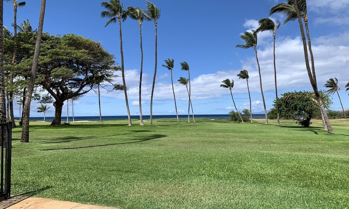 Kihei Condo | Leinaala Oceanfront #101 Ground unit, Ocean View, Steps to the beach, A/C!